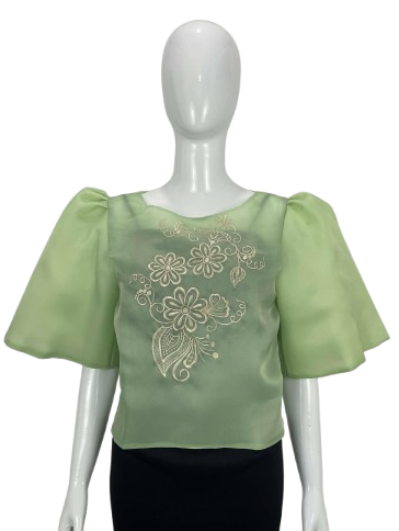 B43 - Dahlia Blouse (Sage Green)