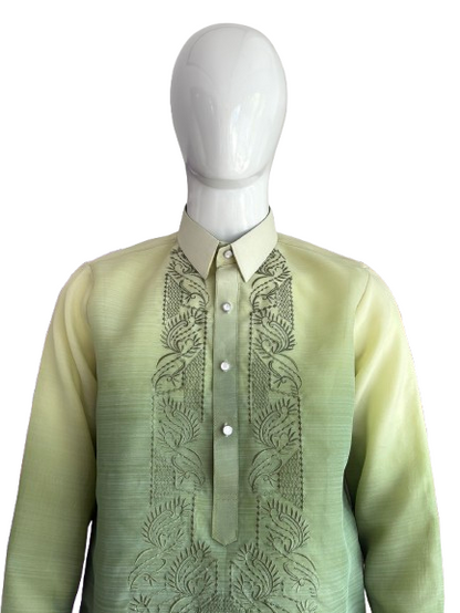 Barong Piña Jusi Sage Green Monochromatic